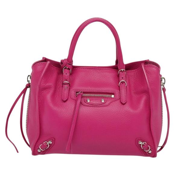 BALENCIAGA Mini Paper Hand Bag Leather Pink 357333 Auth 123322 - Picture 13 of 16